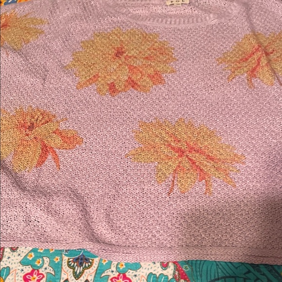 POL Floral Sweater in Pink and Orange - Picture 7 of 12
